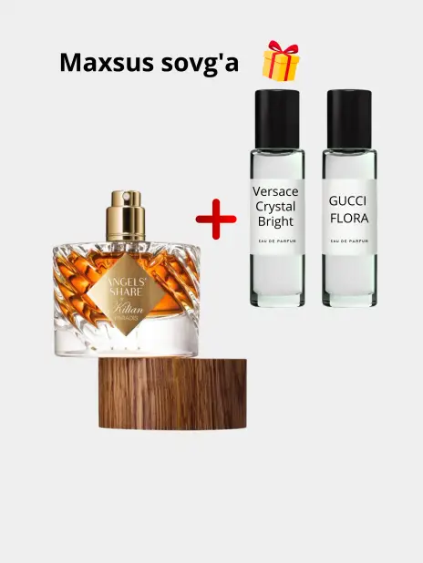 By Kilian Angels' Share Paradis EDP 50ml + Versace Bright Crystal 10ml + Gucci Flora 10ml Gift Set
