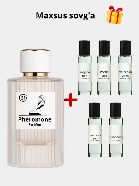 For Men Pheromone Perfume 50ml + Bonus 🎁 5 ta podarochniy nabor